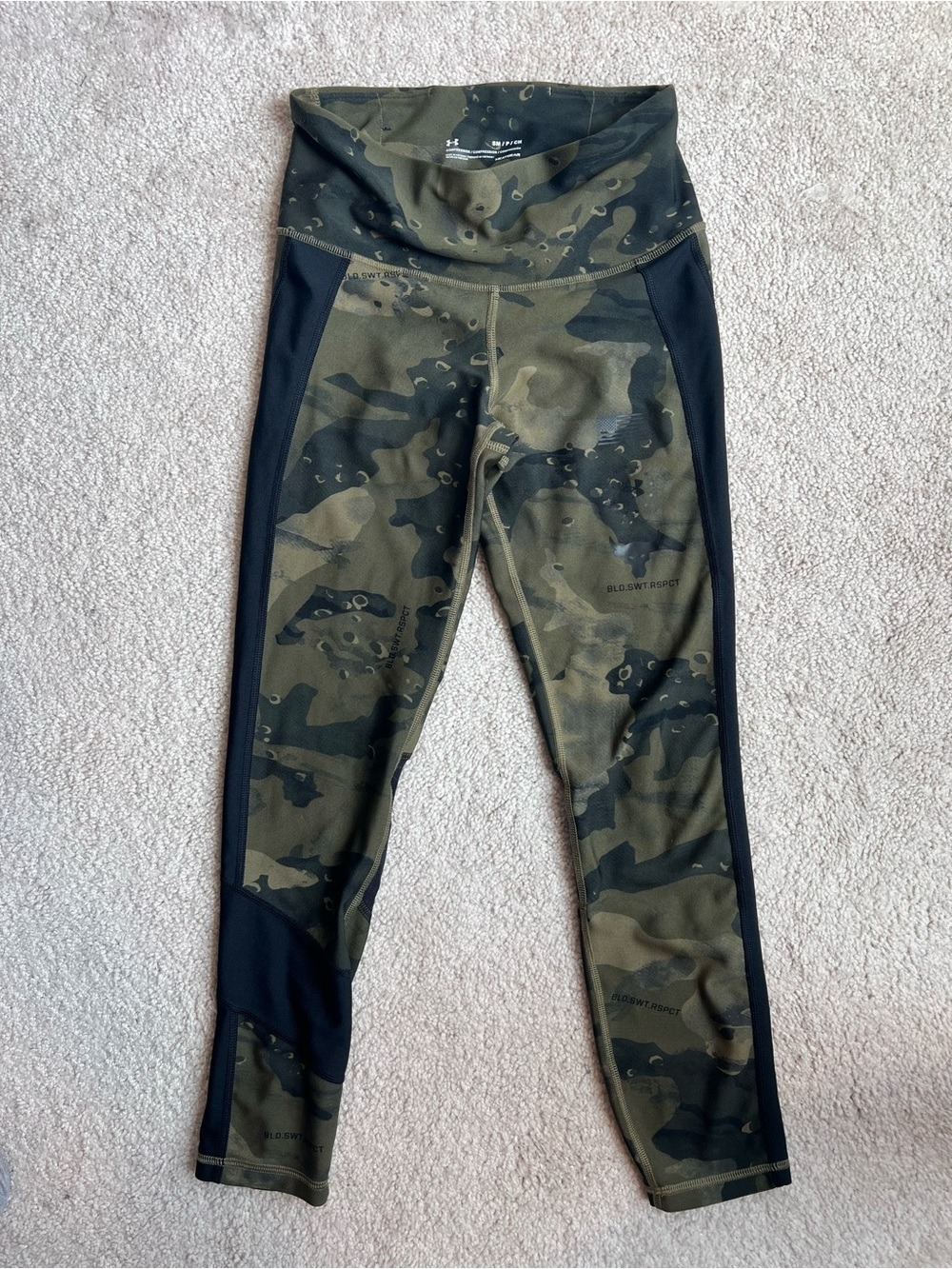 Project Rock Under Armour Camo Compression Heat Gear Leggings